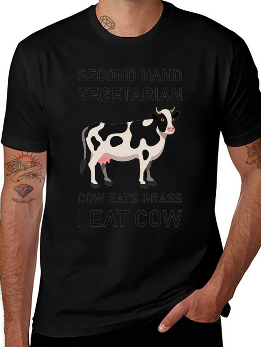 Second Hand Vegetarian Eat Cow T-Shirt