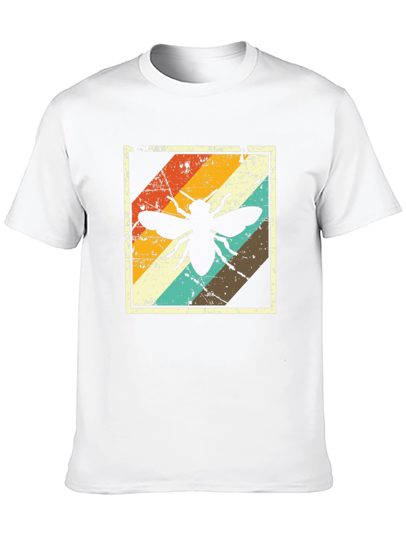 Retro Bee Graphic Tee - Distressed Design