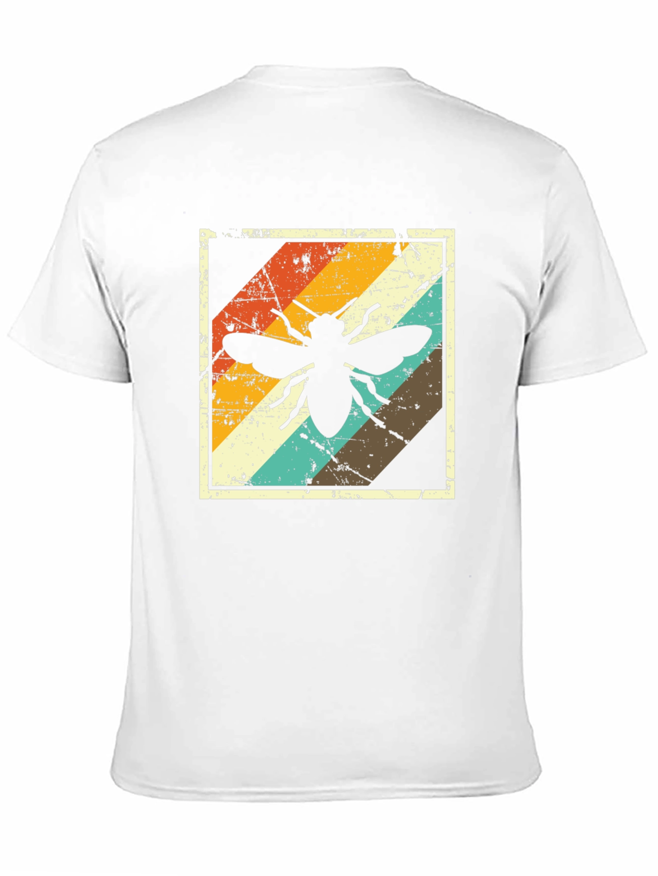 Retro Bee Graphic Tee - Distressed Design