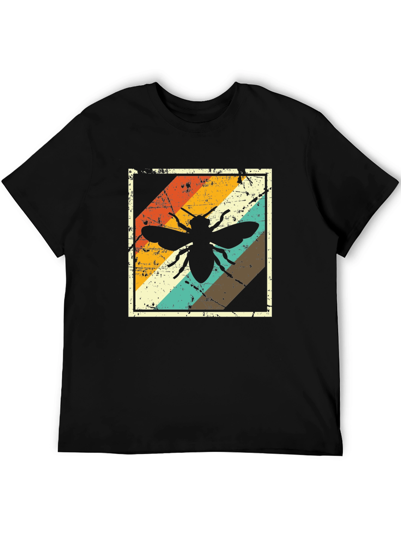Retro Bee Graphic Tee - Distressed Design