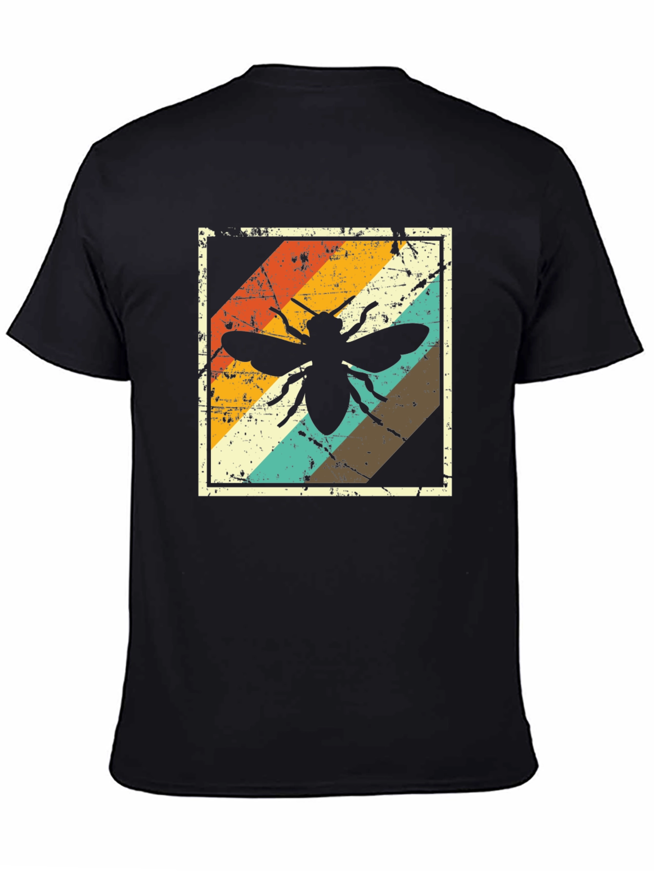 Retro Bee Graphic Tee - Distressed Design