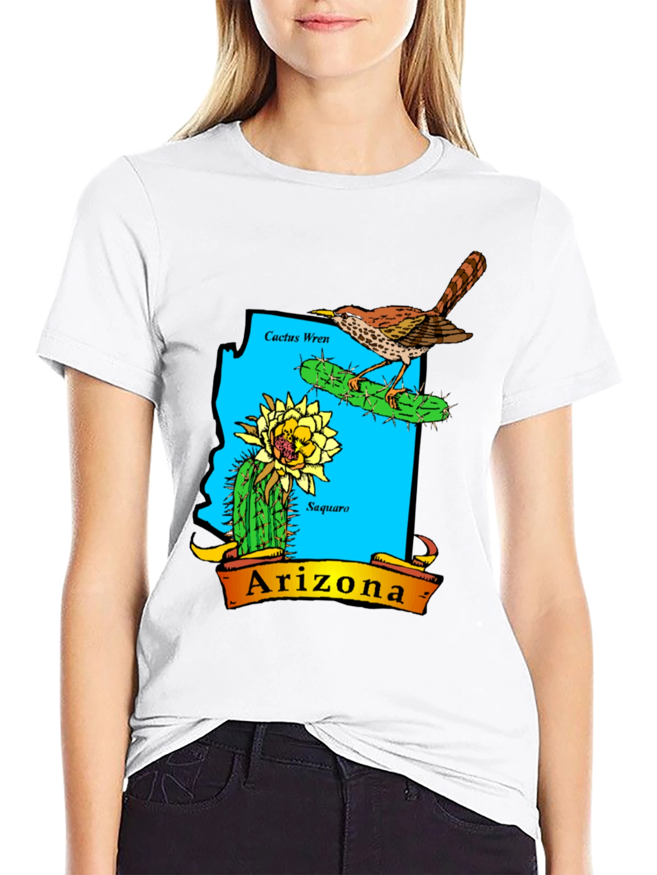 Arizona Cactus Wren Graphic T-Shirt