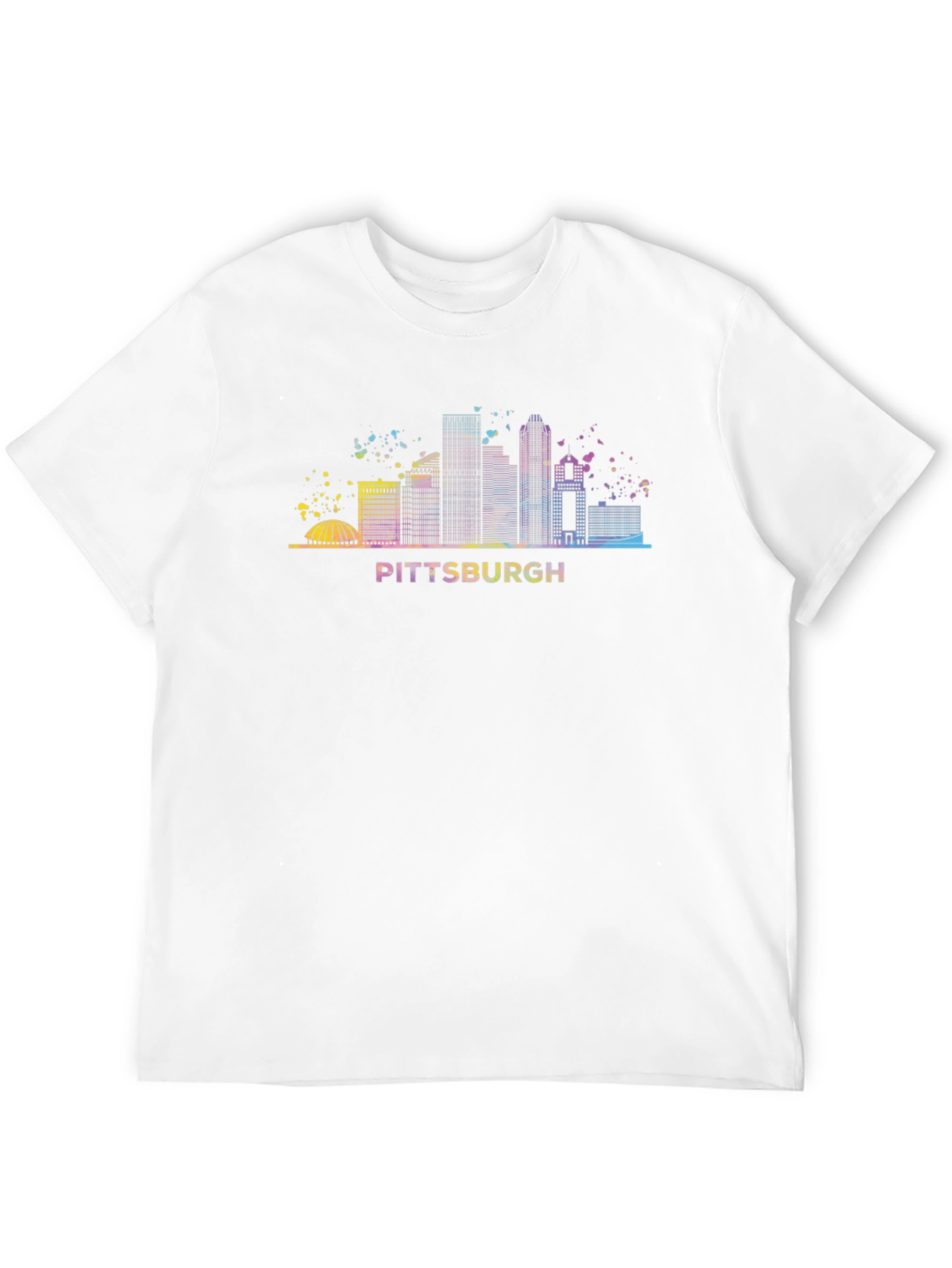 Pittsburgh Skyline Graphic Tee - Black Cotton T-Shirt