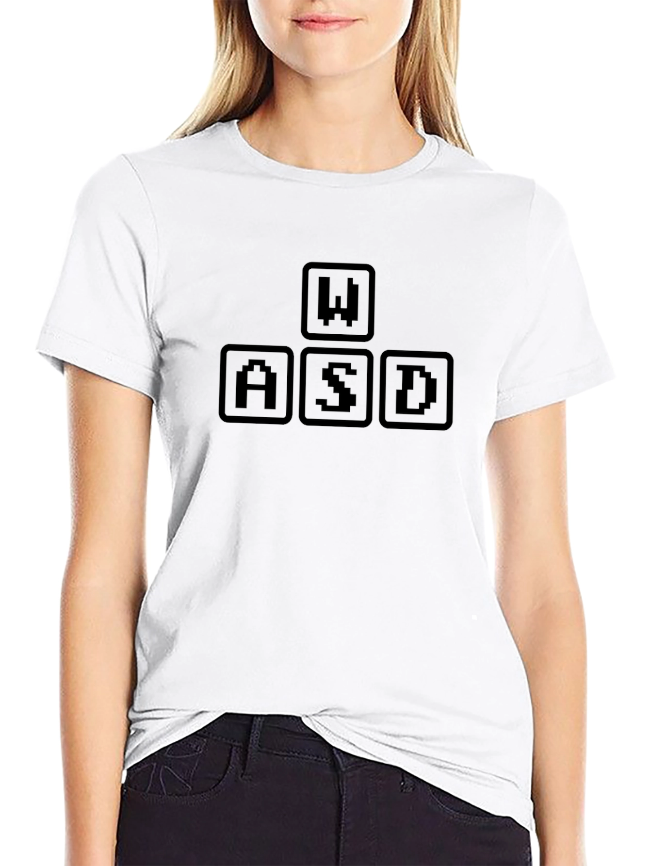 Gamer WASD Keys T-Shirt - Black