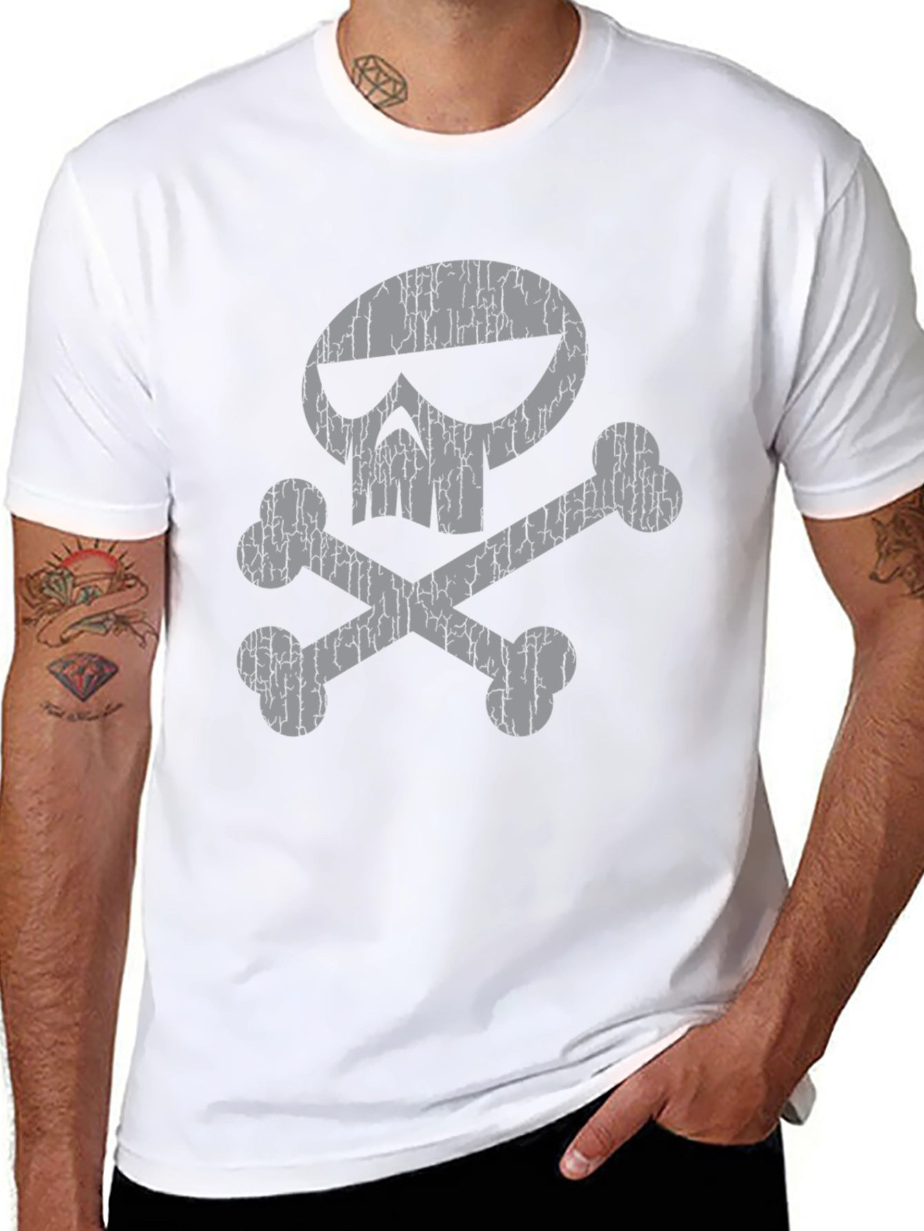 Skull & Crossbones Graphic Tee - Classic Style