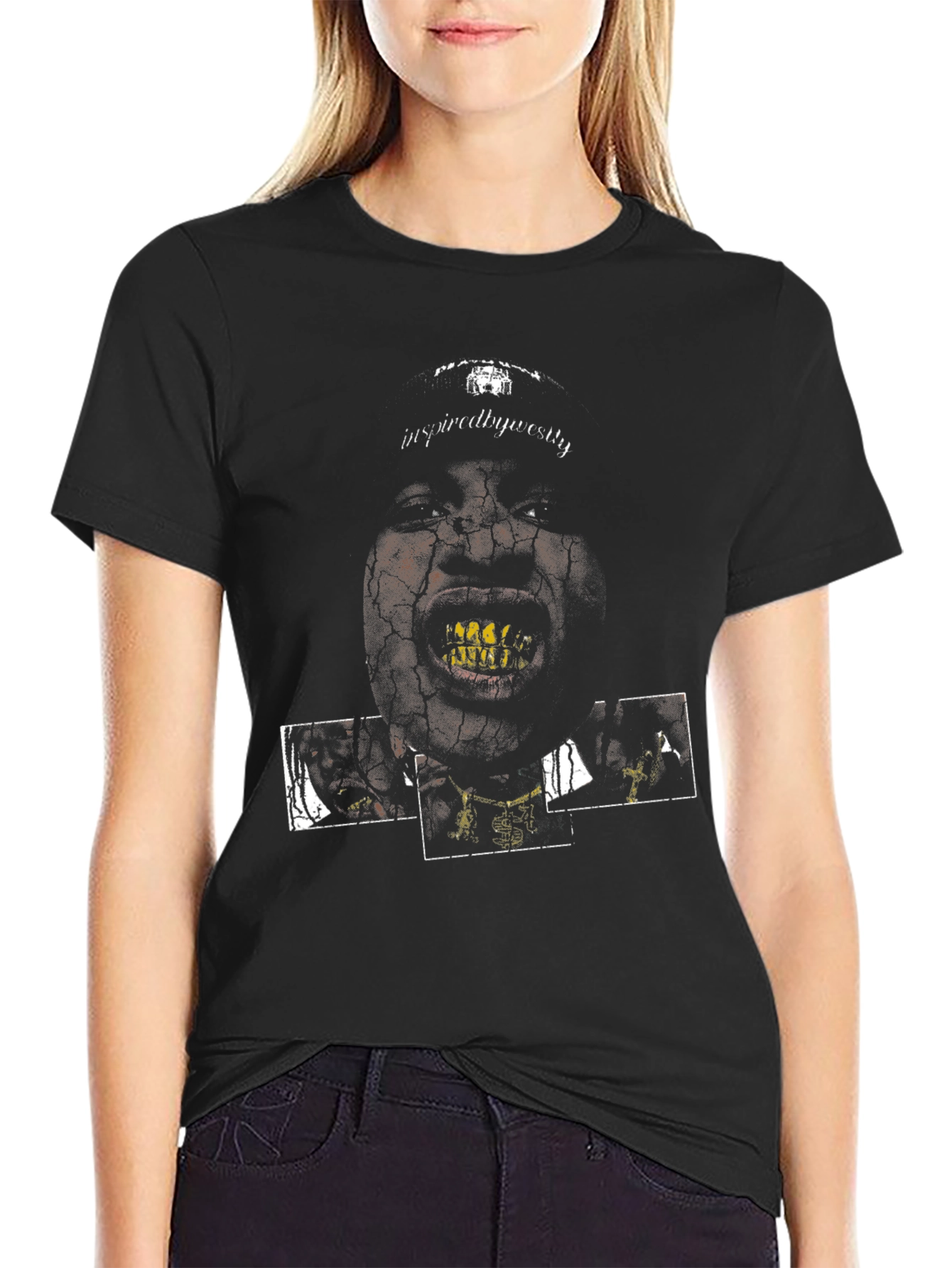 Inspired By Ecszy Black Graphic T-Shirt