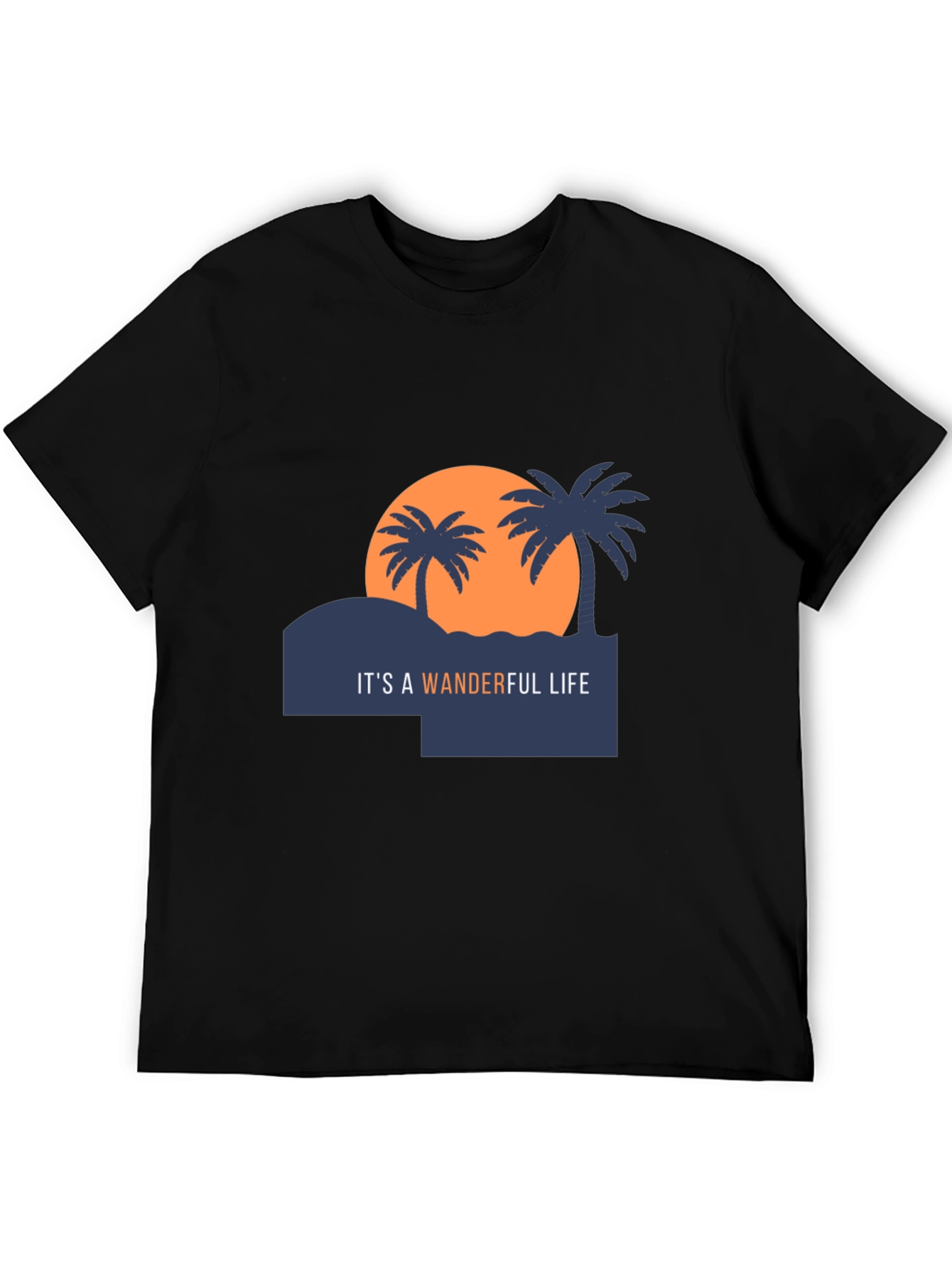 Wanderful Life Tee - Tropical Sunset Design