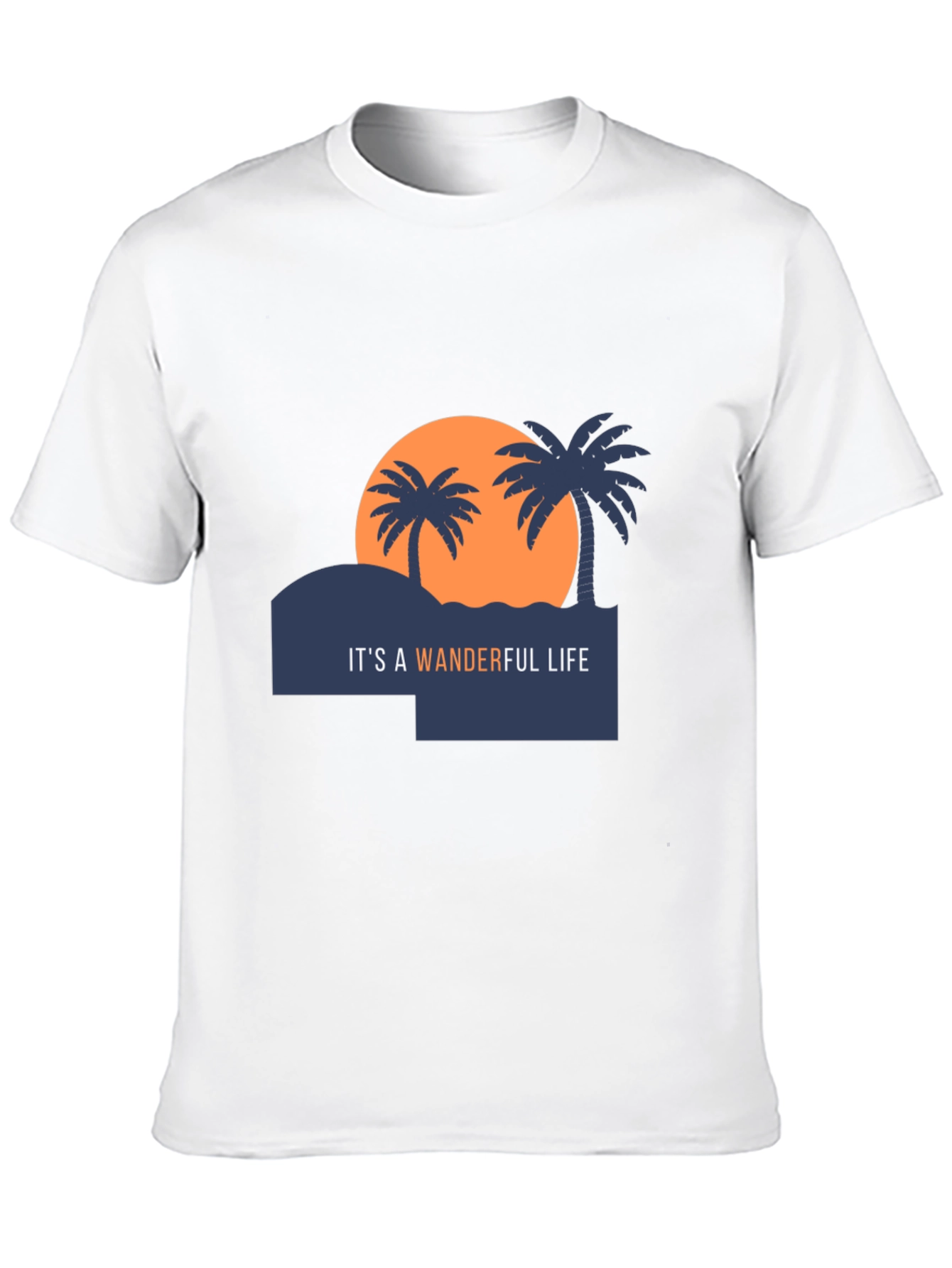 Wanderful Life Tee - Tropical Sunset Design