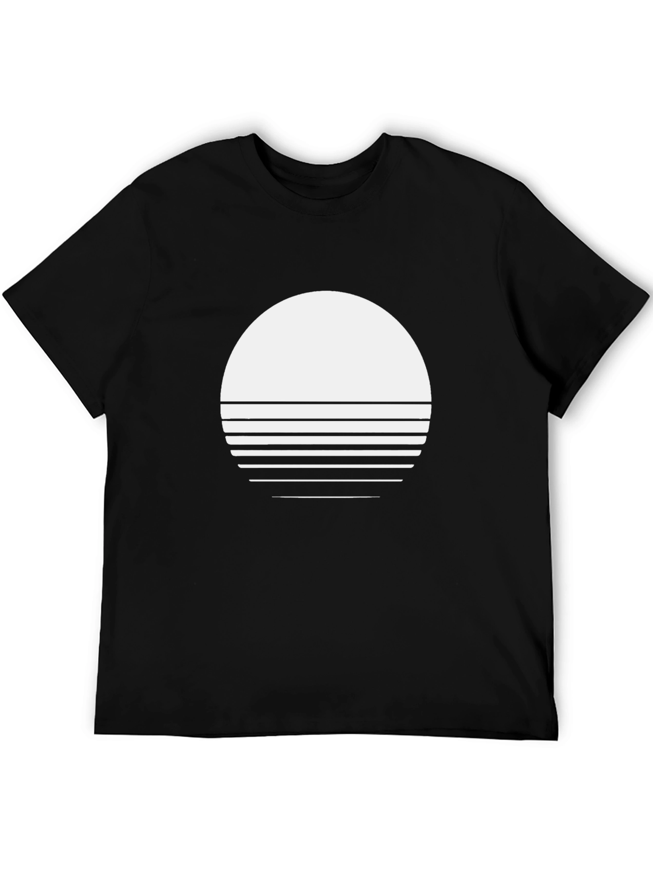 Modern Sunset Graphic Tee - Stylish Black T-Shirt