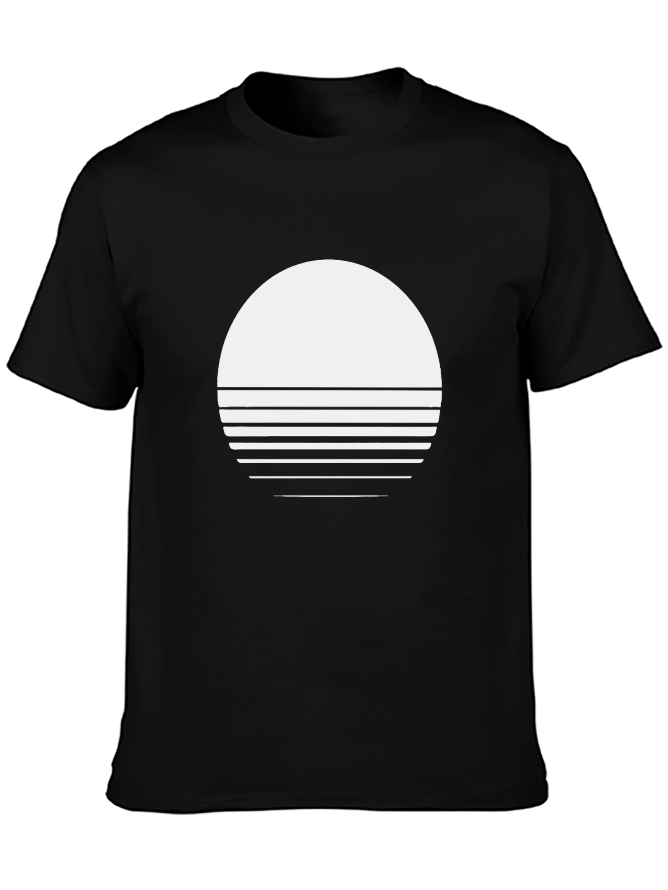 Modern Sunset Graphic Tee - Stylish Black T-Shirt