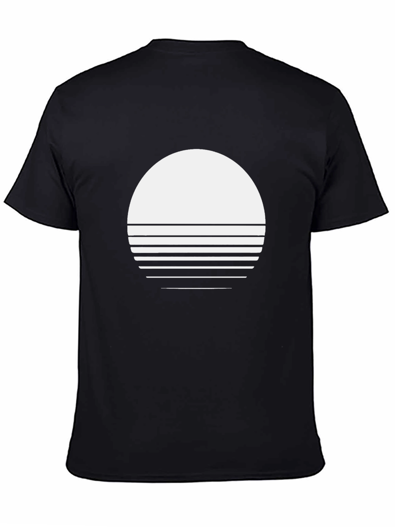 Modern Sunset Graphic Tee - Stylish Black T-Shirt