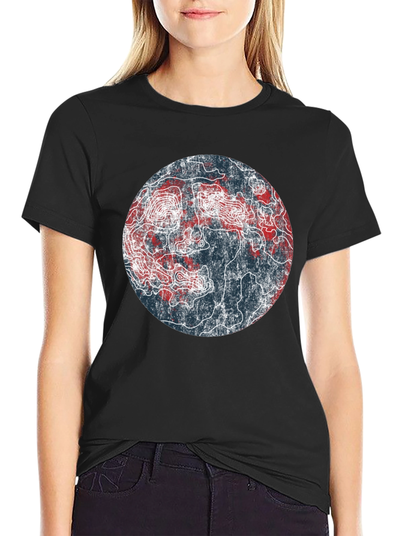 Topographic Map Graphic Tee - Unique Design!