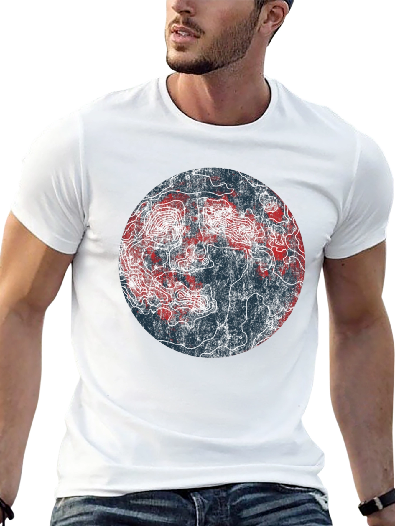 Topographic Map Graphic Tee - Unique Design!