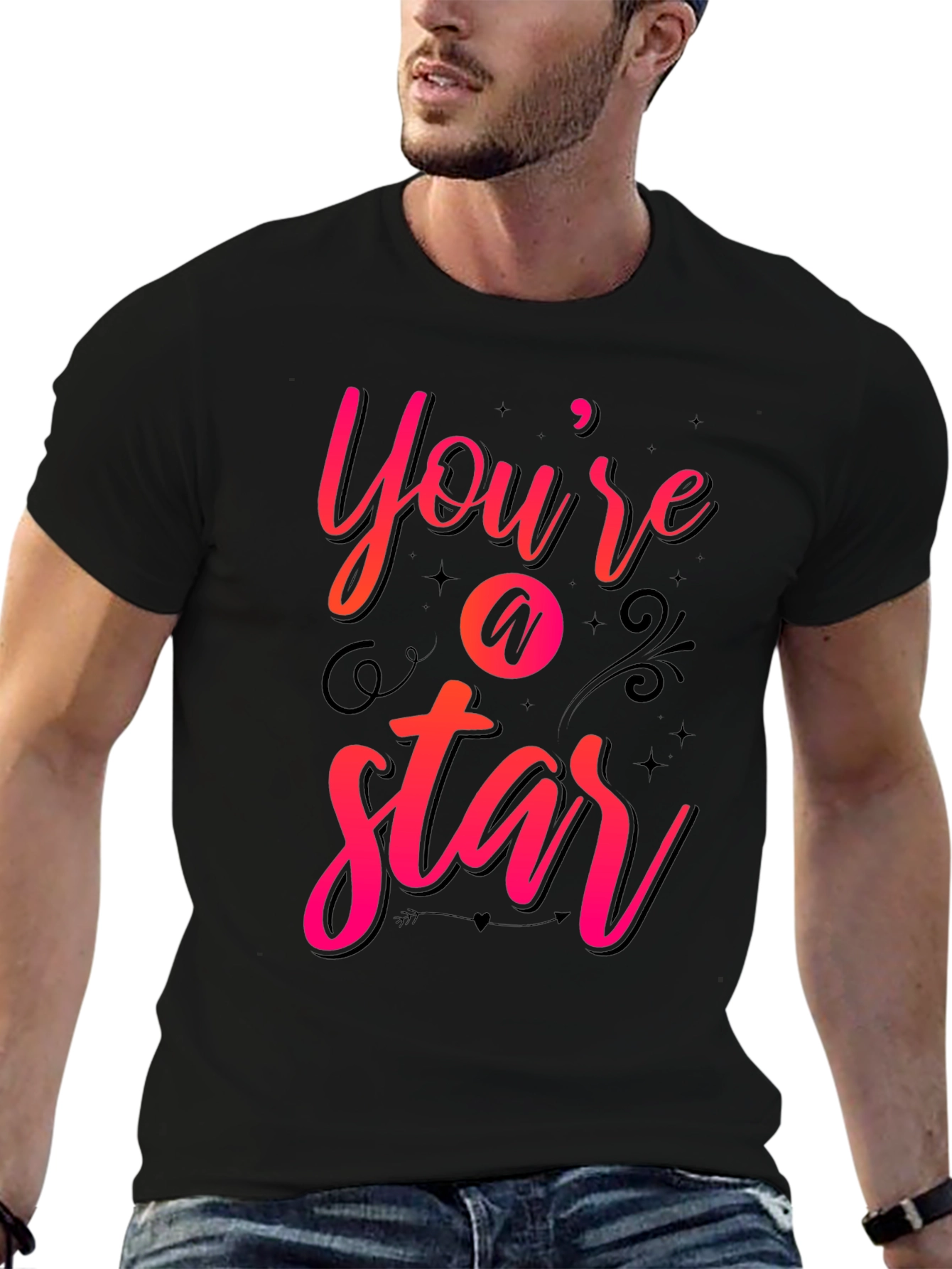 Youre a Star Graphic T-Shirt - Black