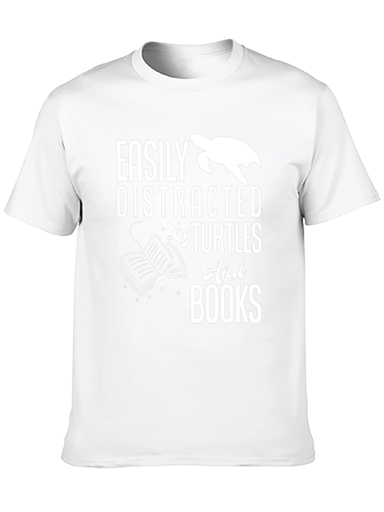 Easily Distracted by Turtles and Books T-Shirt
