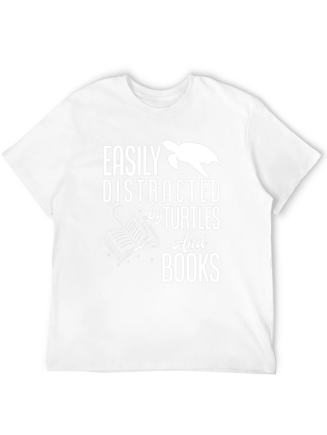 Easily Distracted by Turtles and Books T-Shirt