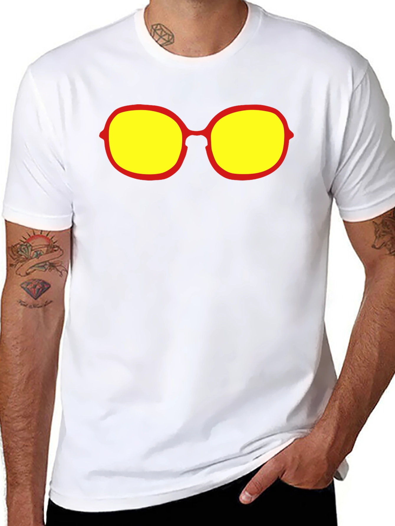 Retro Sunglasses Graphic Tee - Black