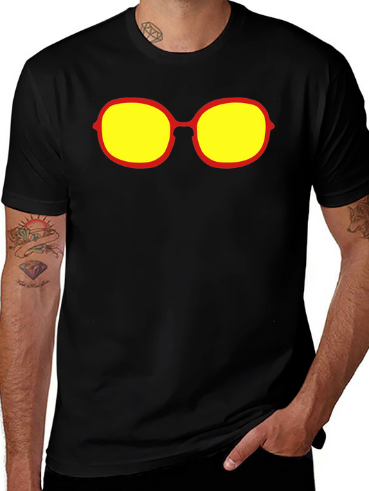 Retro Sunglasses Graphic Tee - Black
