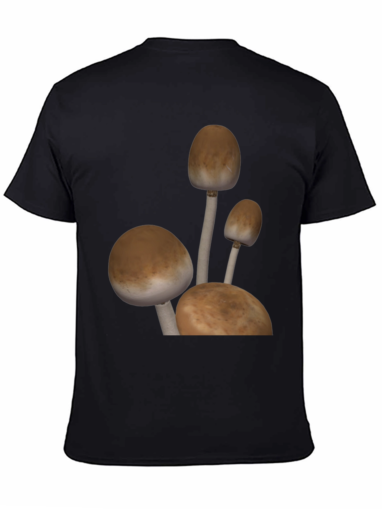 Mushroom Graphic Tee - Black Cotton Blend