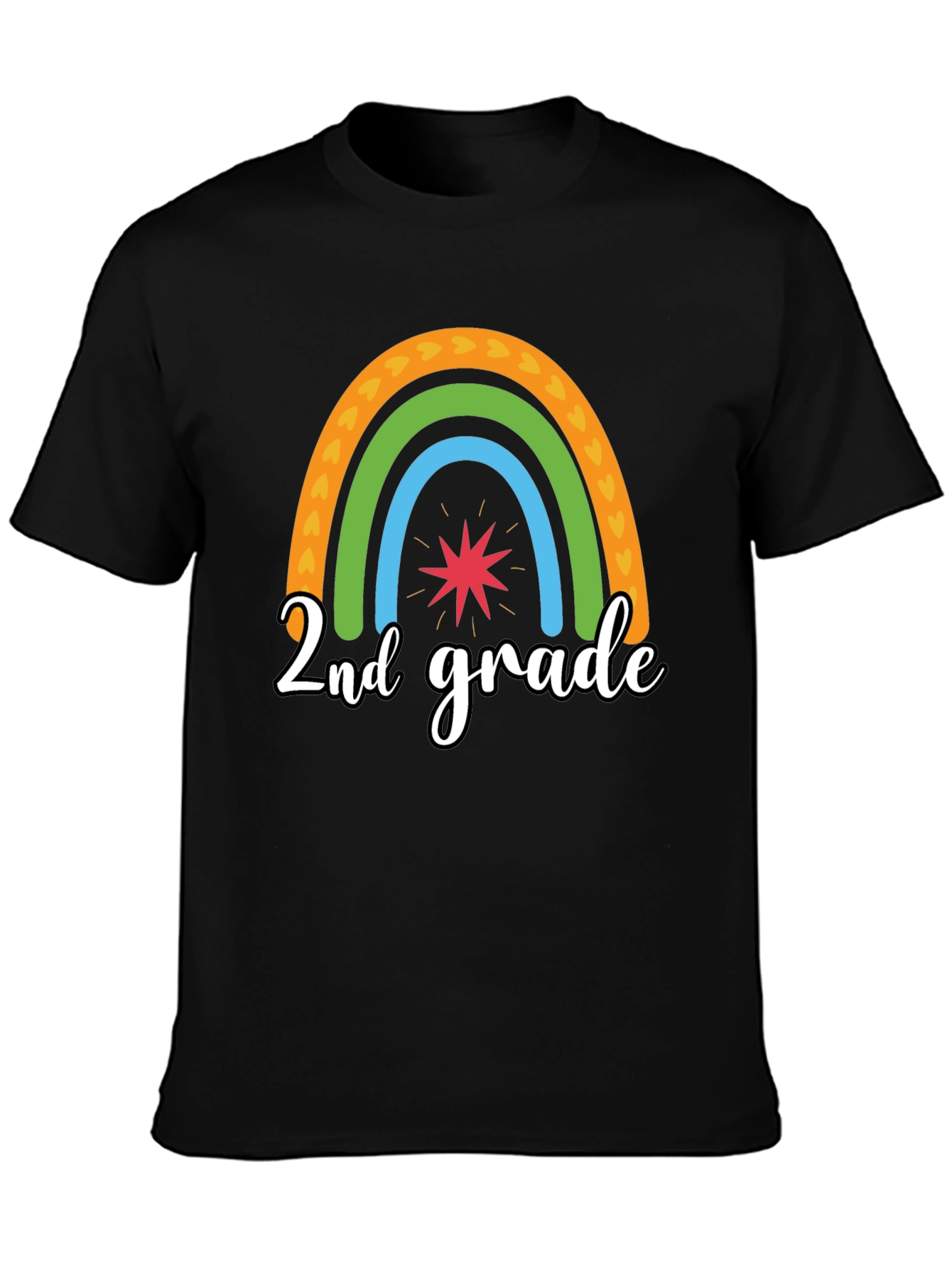 2nd Grade Rainbow Graphic Tee