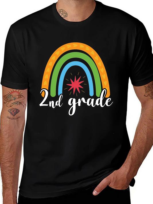 2nd Grade Rainbow Graphic Tee