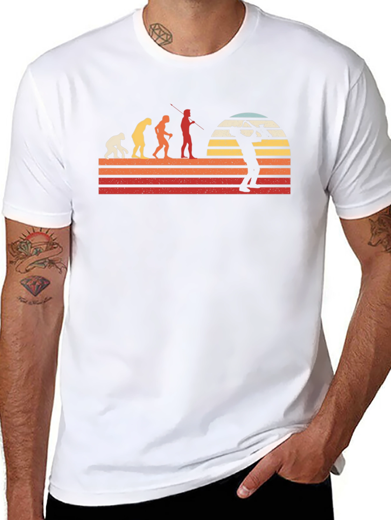 Evolution of Tuba Player Black T-Shirt