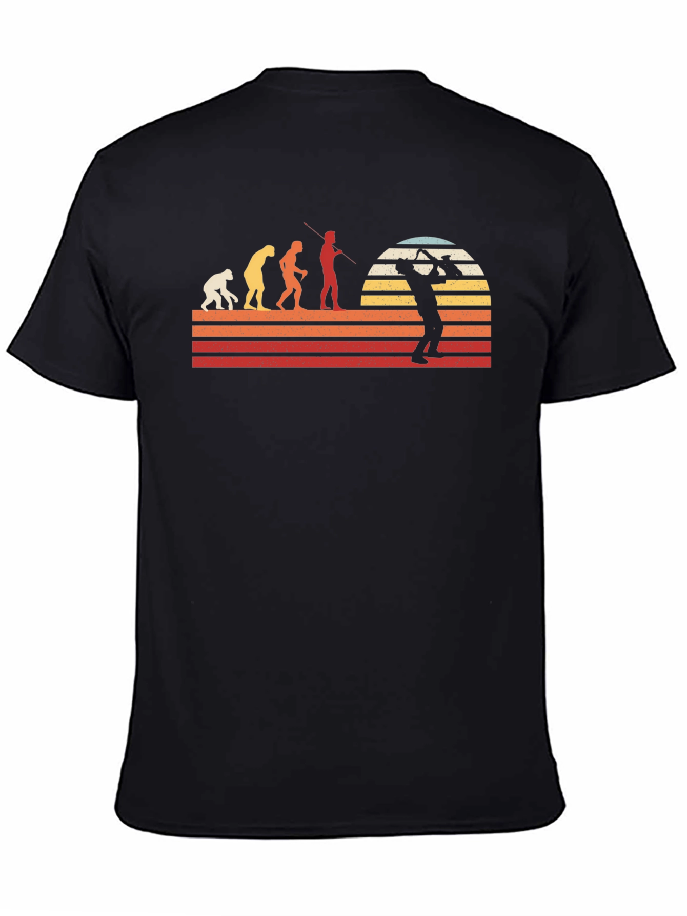 Evolution of Tuba Player Black T-Shirt