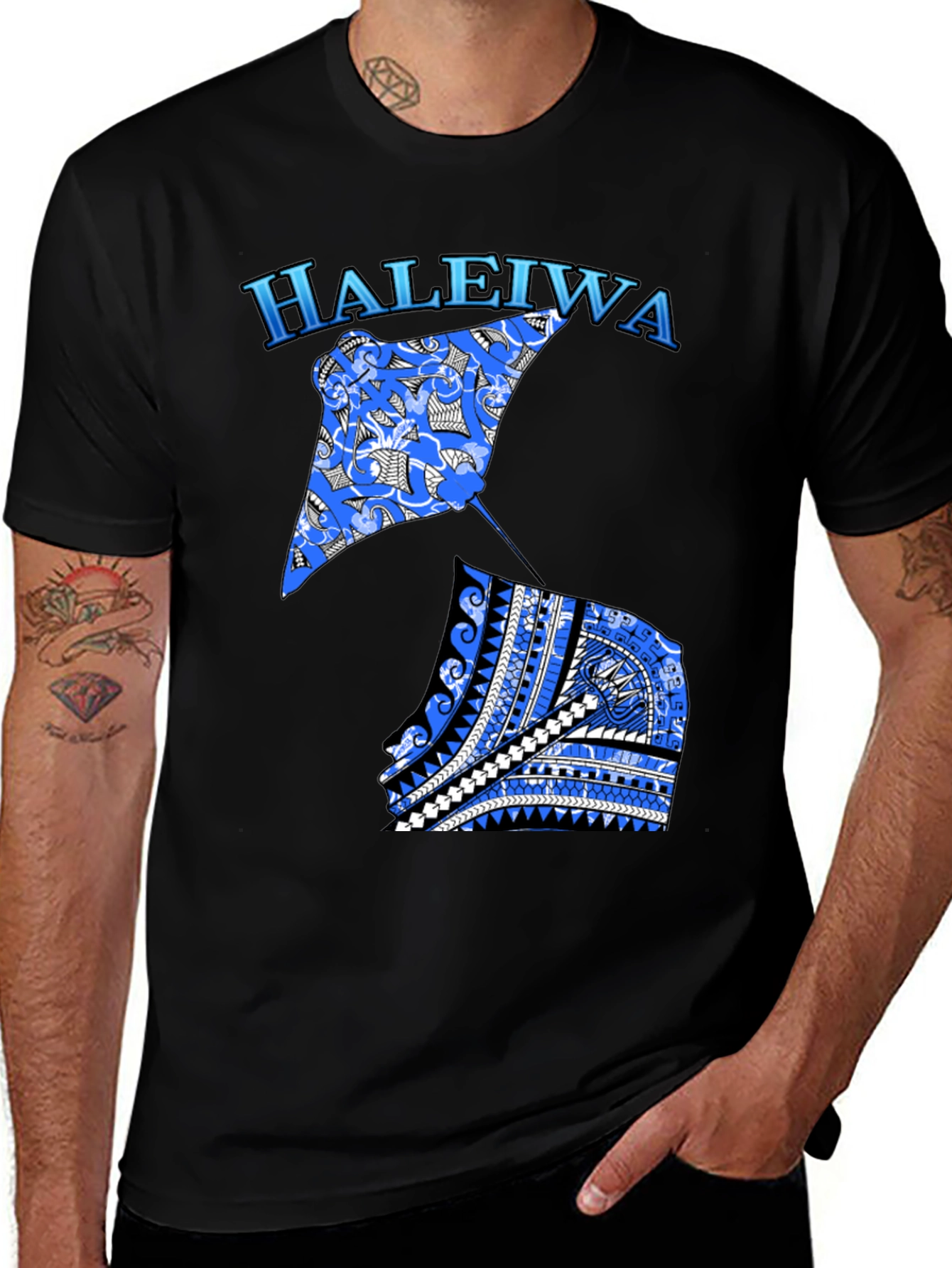 Haleiwa Stingray Graphic Tee - Black