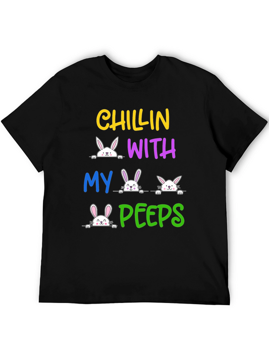 Chillin With My Peeps Easter Bunny T-Shirt