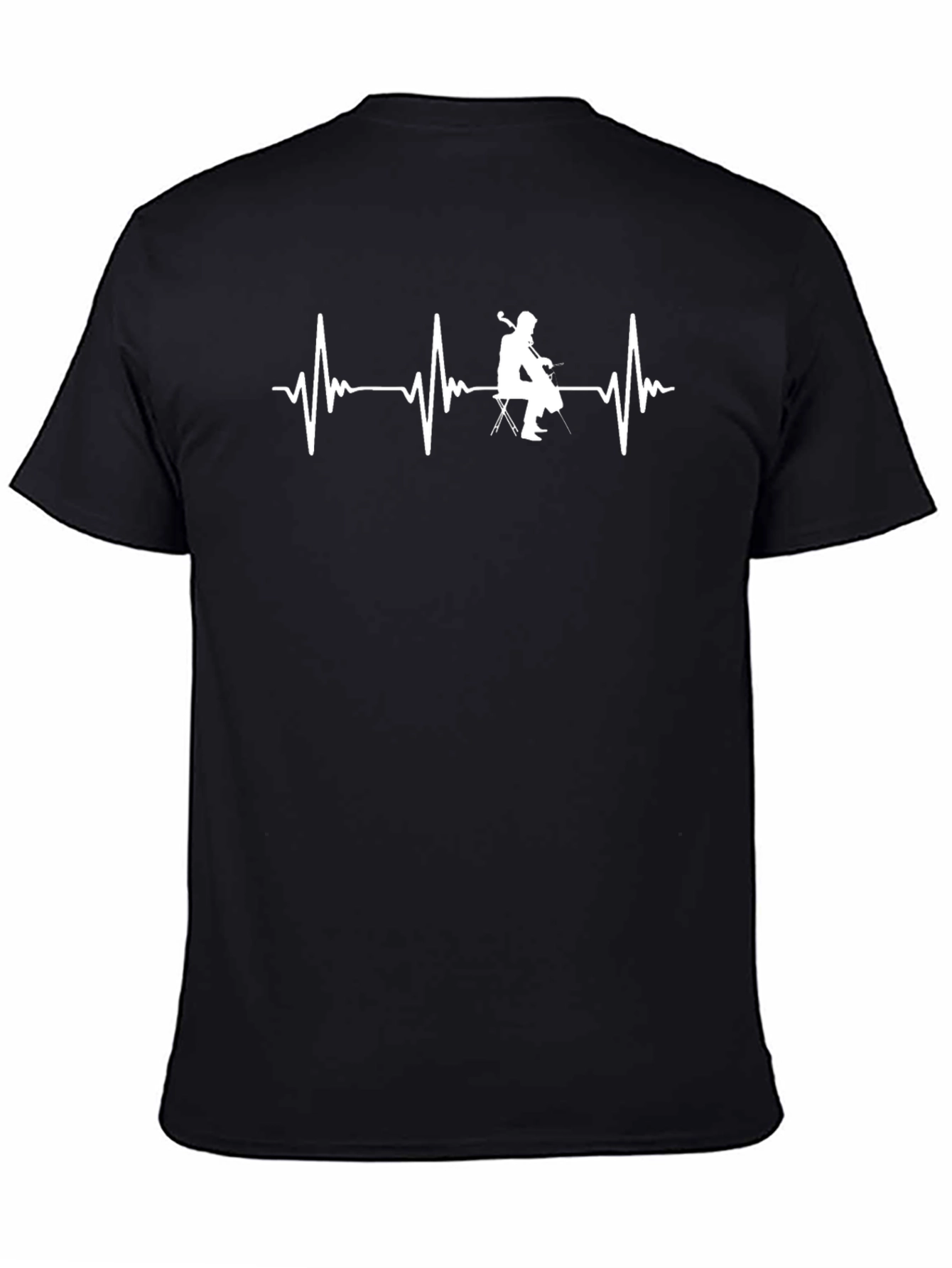 Cello Heartbeat Graphic T-Shirt - Musician Tee