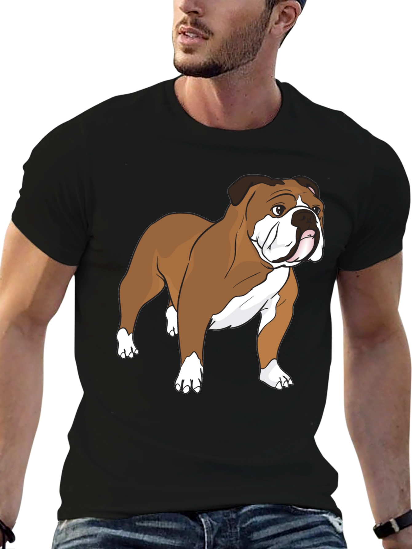 Bulldog Graphic Tee - Black