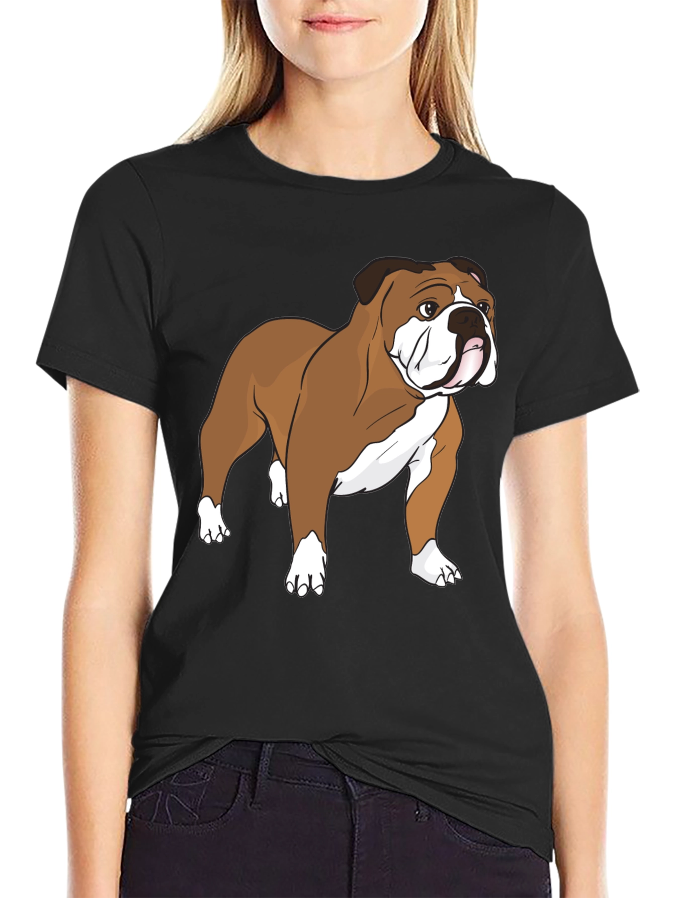 Bulldog Graphic Tee - Black