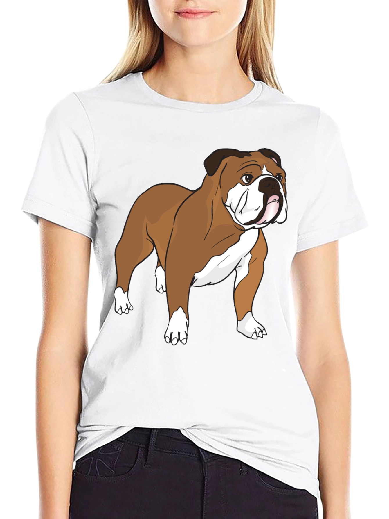 Bulldog Graphic Tee - Black