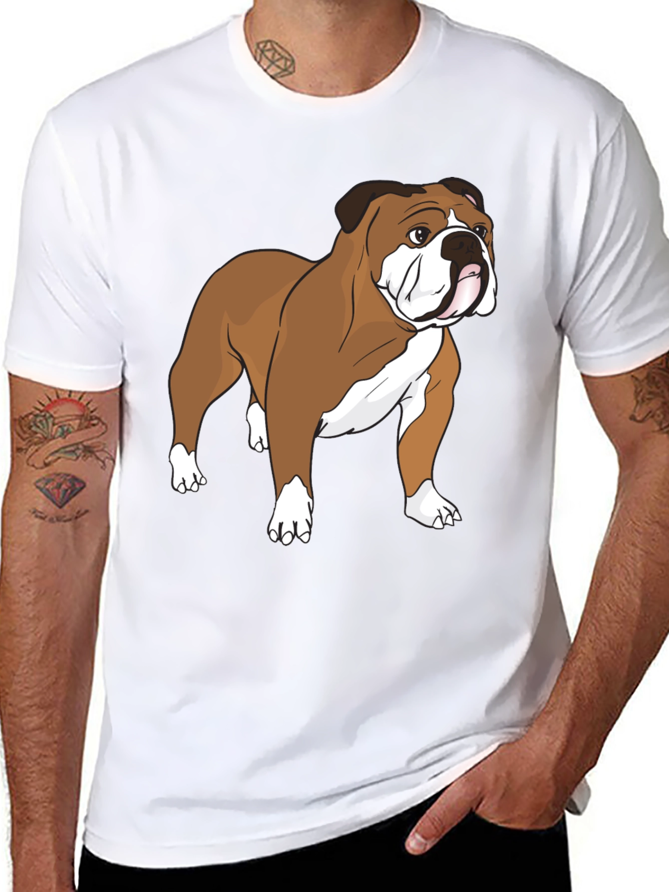 Bulldog Graphic Tee - Black