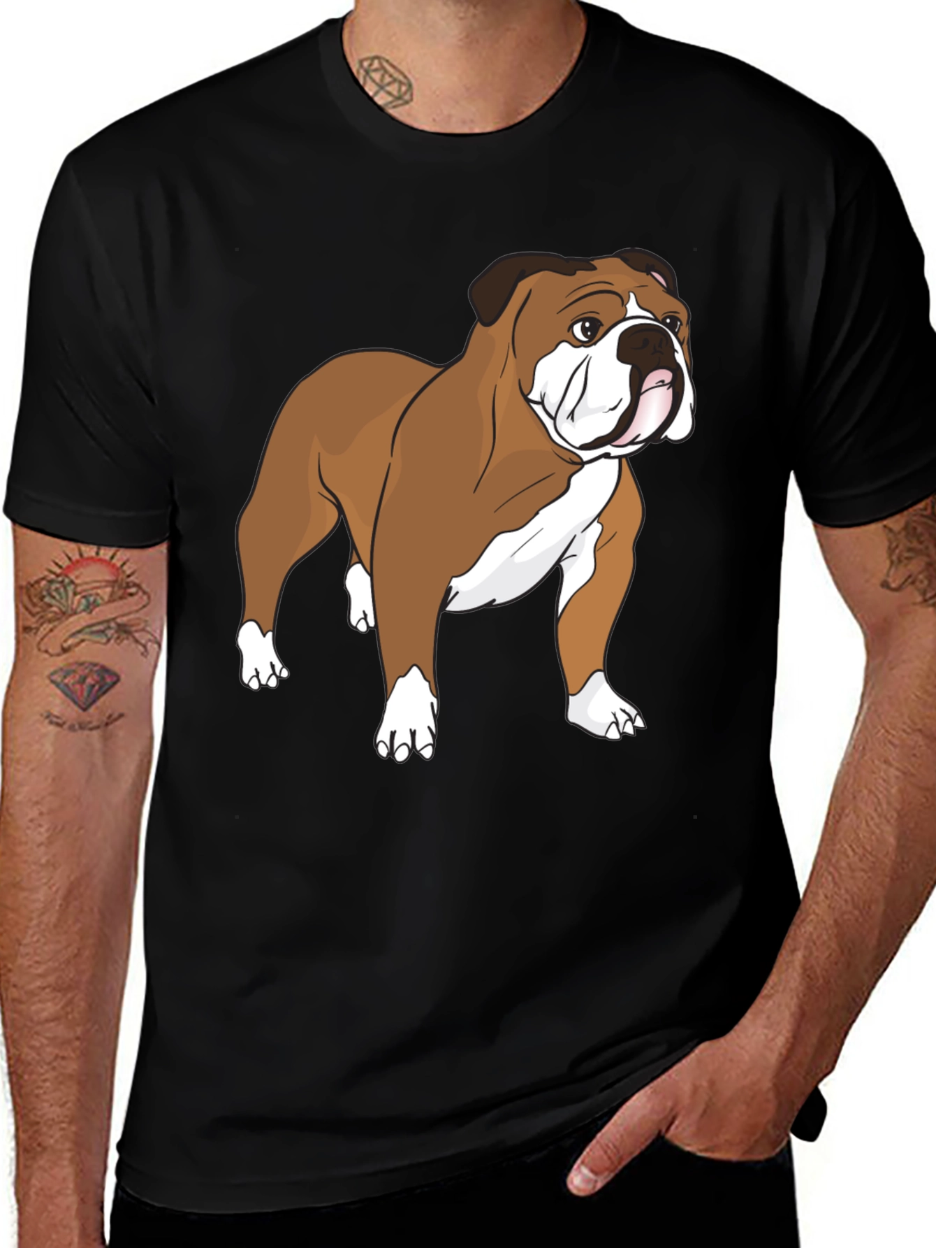 Bulldog Graphic Tee - Black