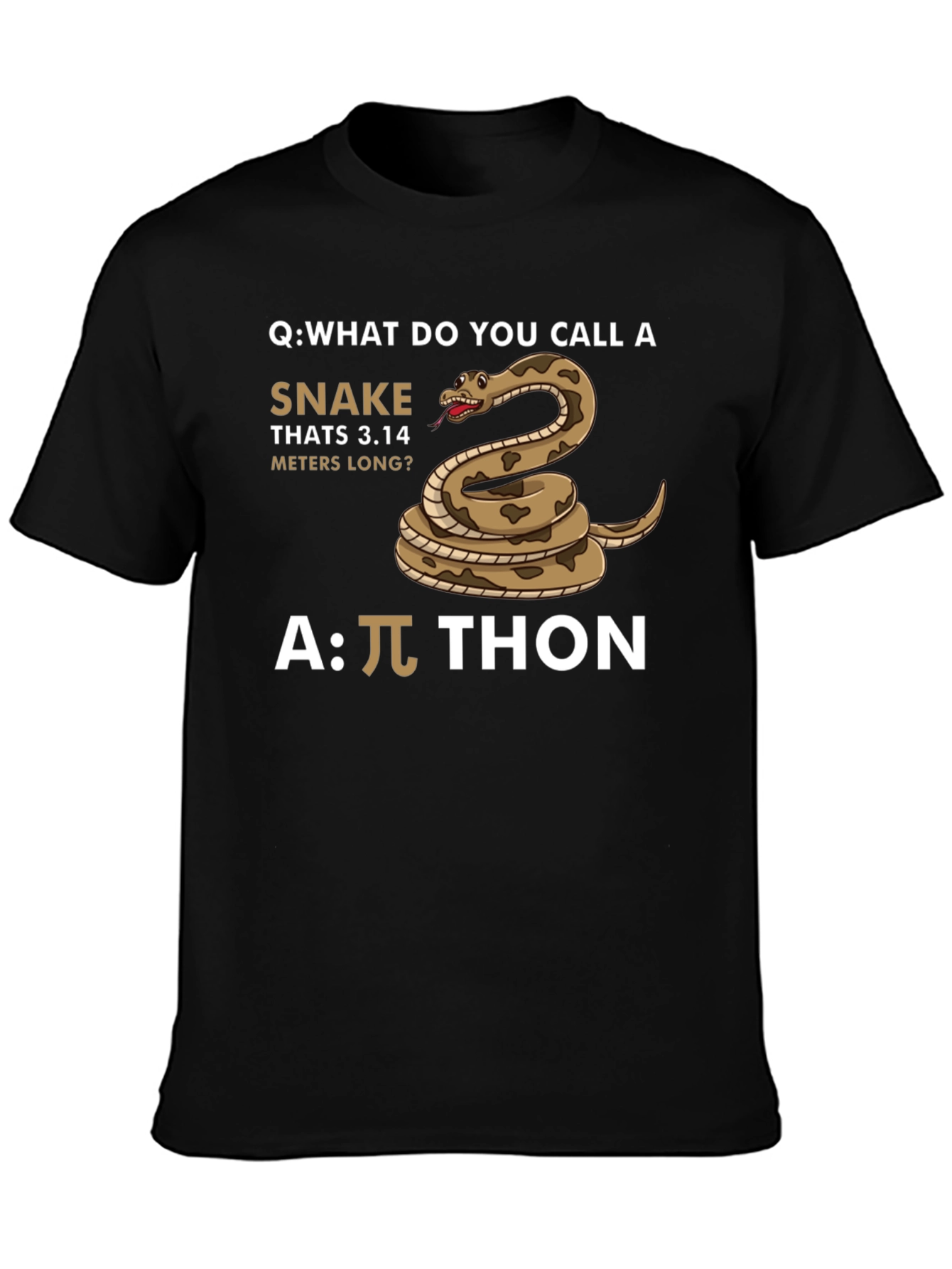 Pi-thon T-Shirt Funny Math Joke