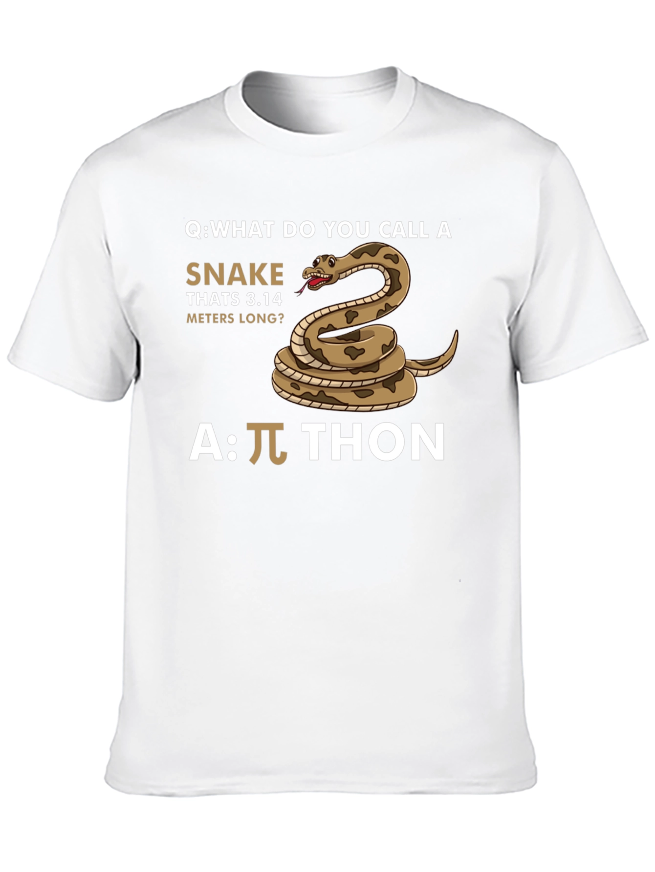 Pi-thon T-Shirt Funny Math Joke