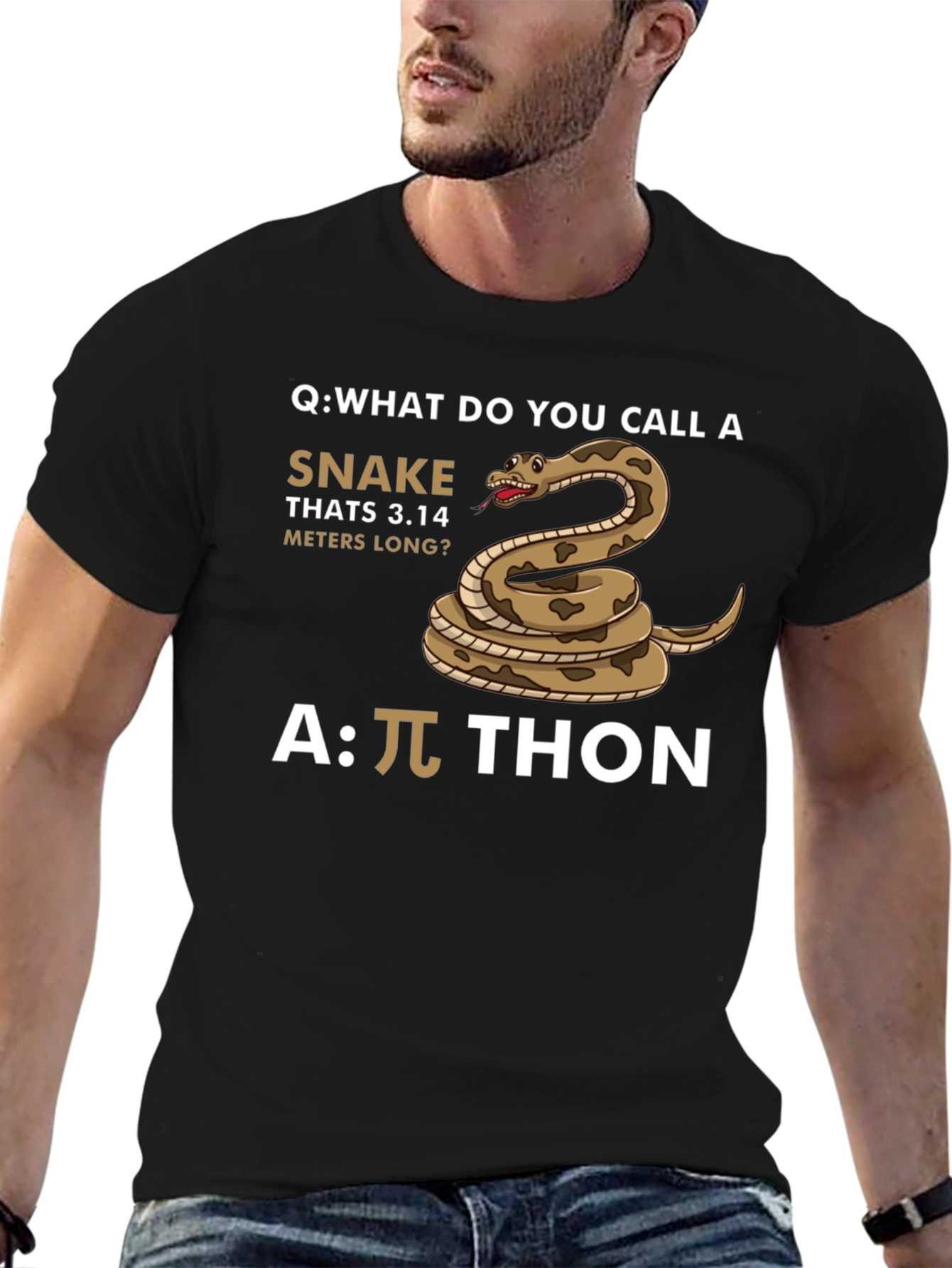 Pi-thon T-Shirt Funny Math Joke