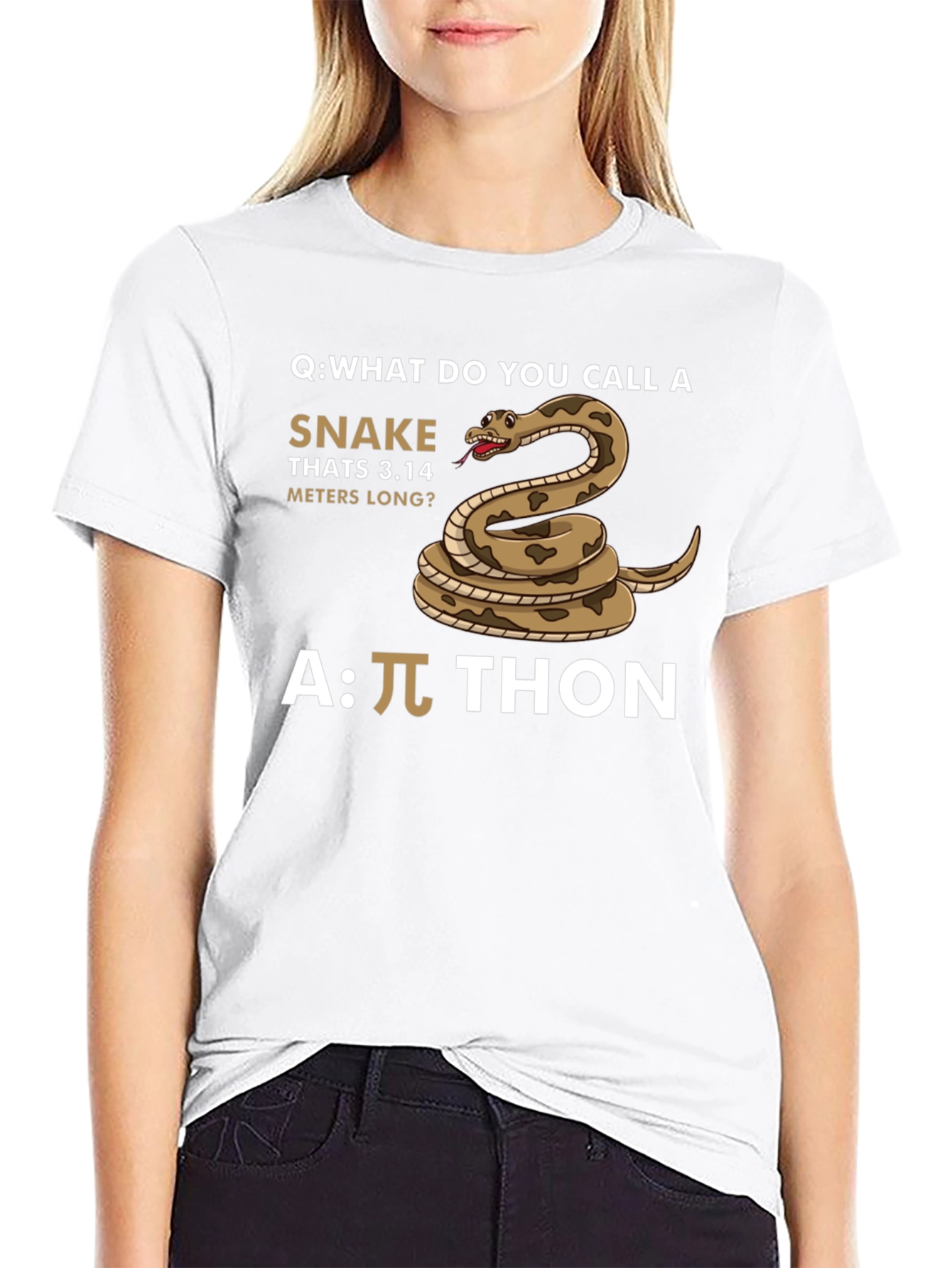 Pi-thon T-Shirt Funny Math Joke