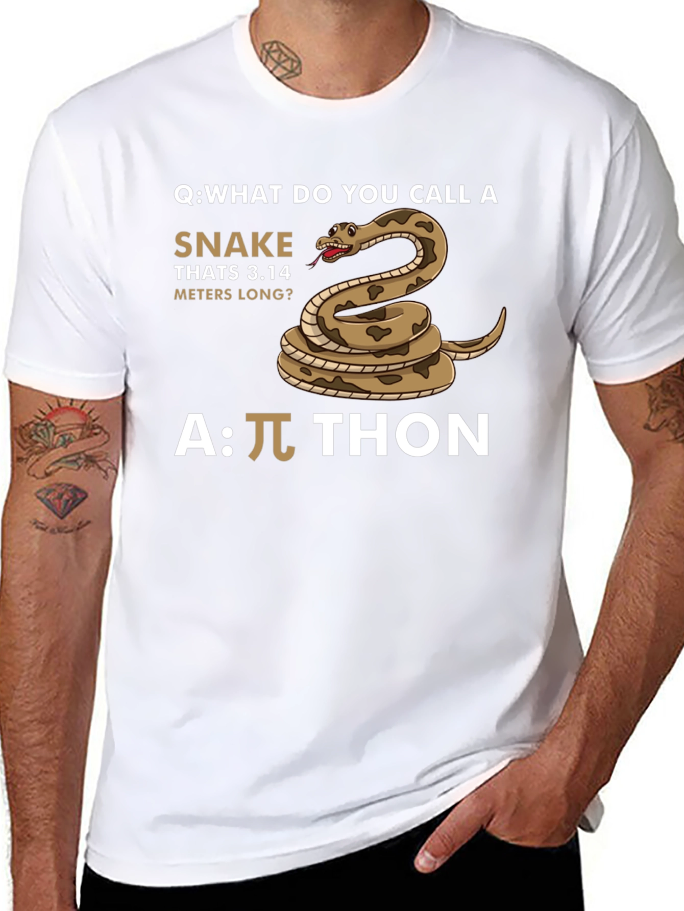 Pi-thon T-Shirt Funny Math Joke