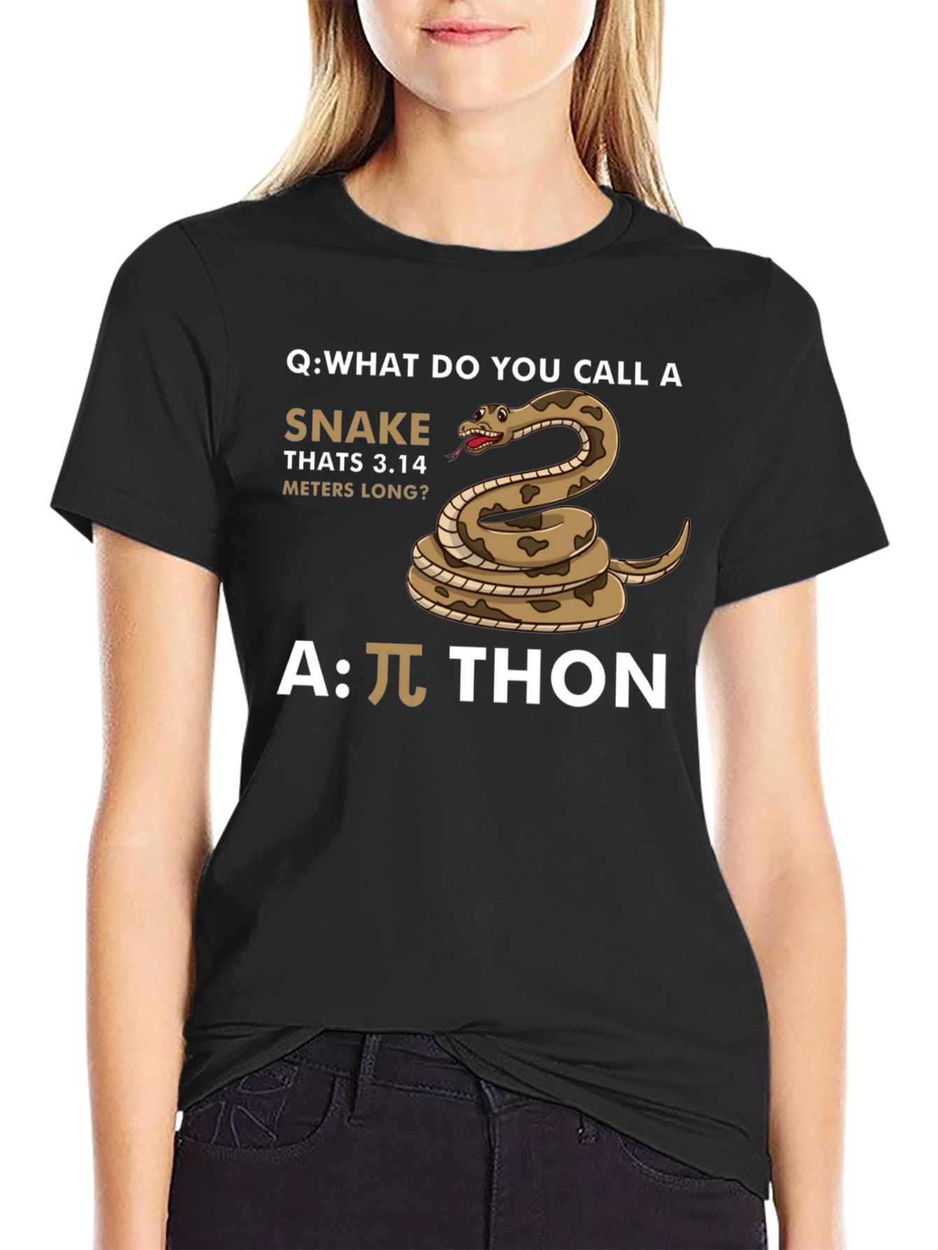 Pi-thon T-Shirt Funny Math Joke