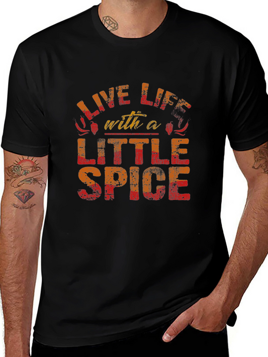 Live Life With a Little Spice Black Graphic Tee