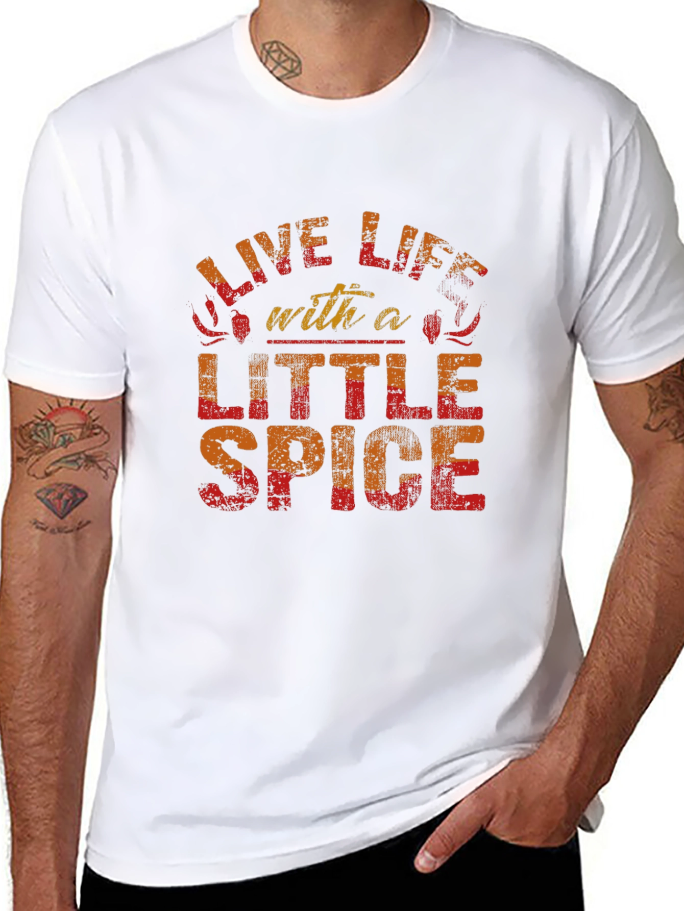 Live Life With a Little Spice Black Graphic Tee