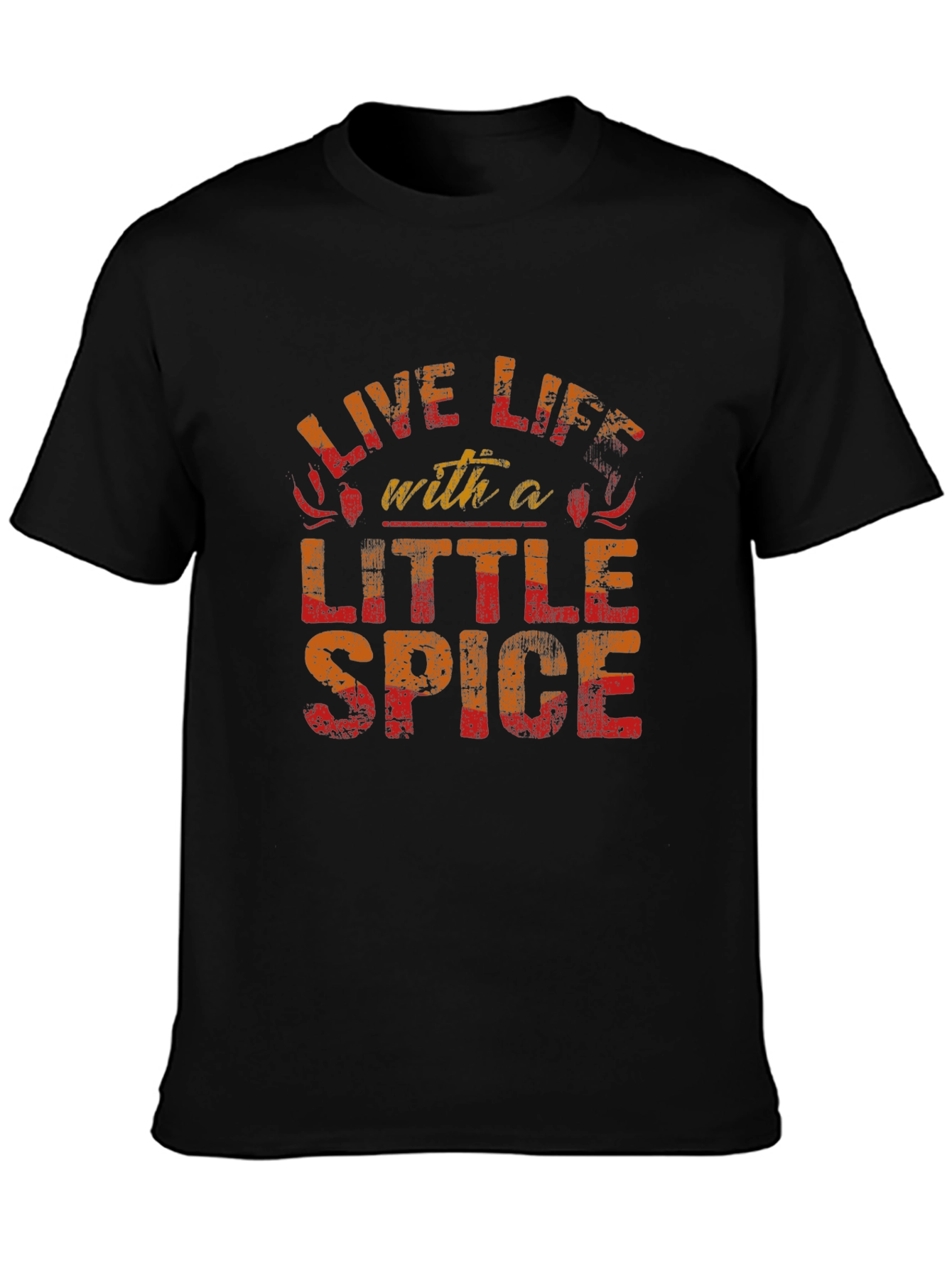 Live Life With a Little Spice Black Graphic Tee