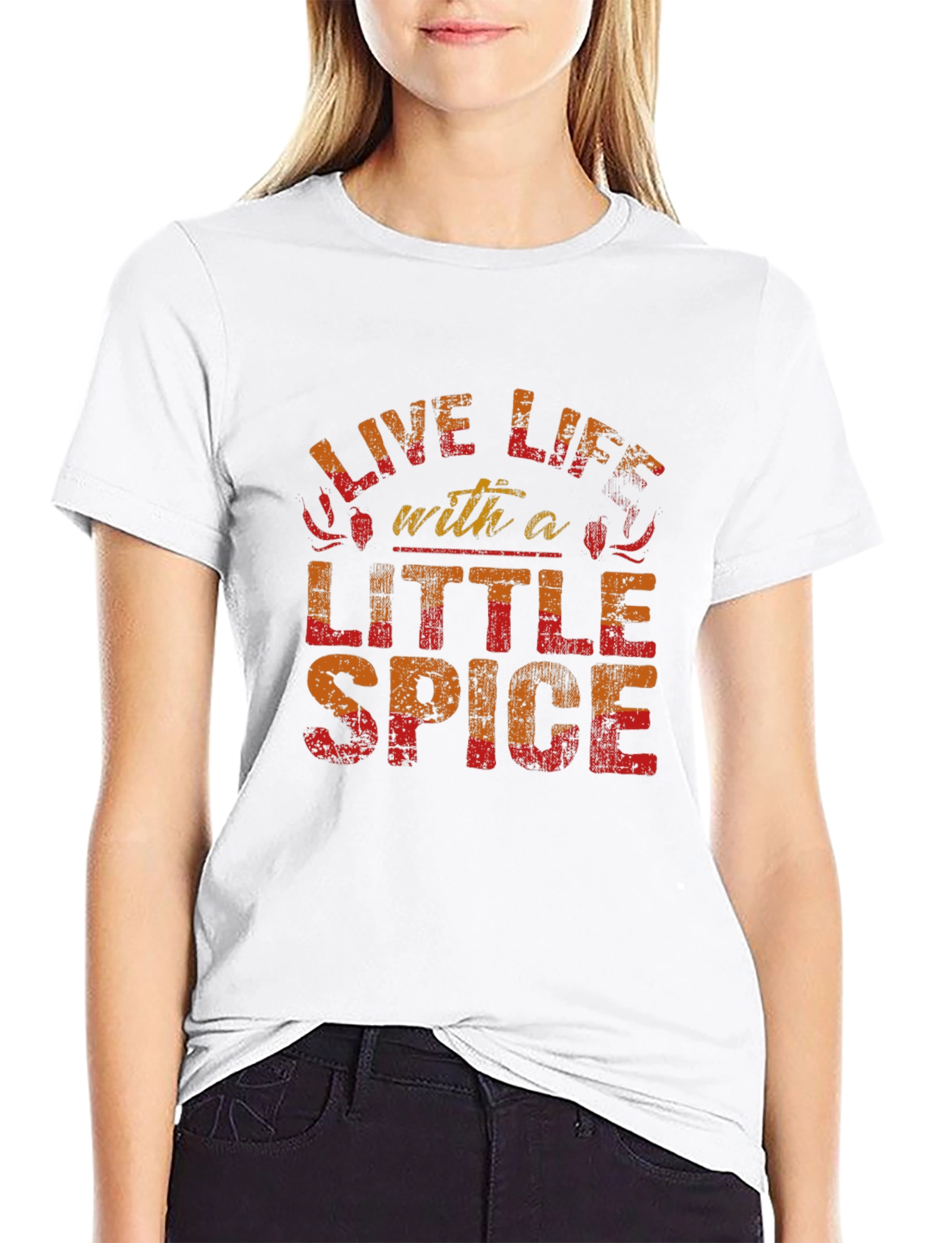 Live Life With a Little Spice Black Graphic Tee