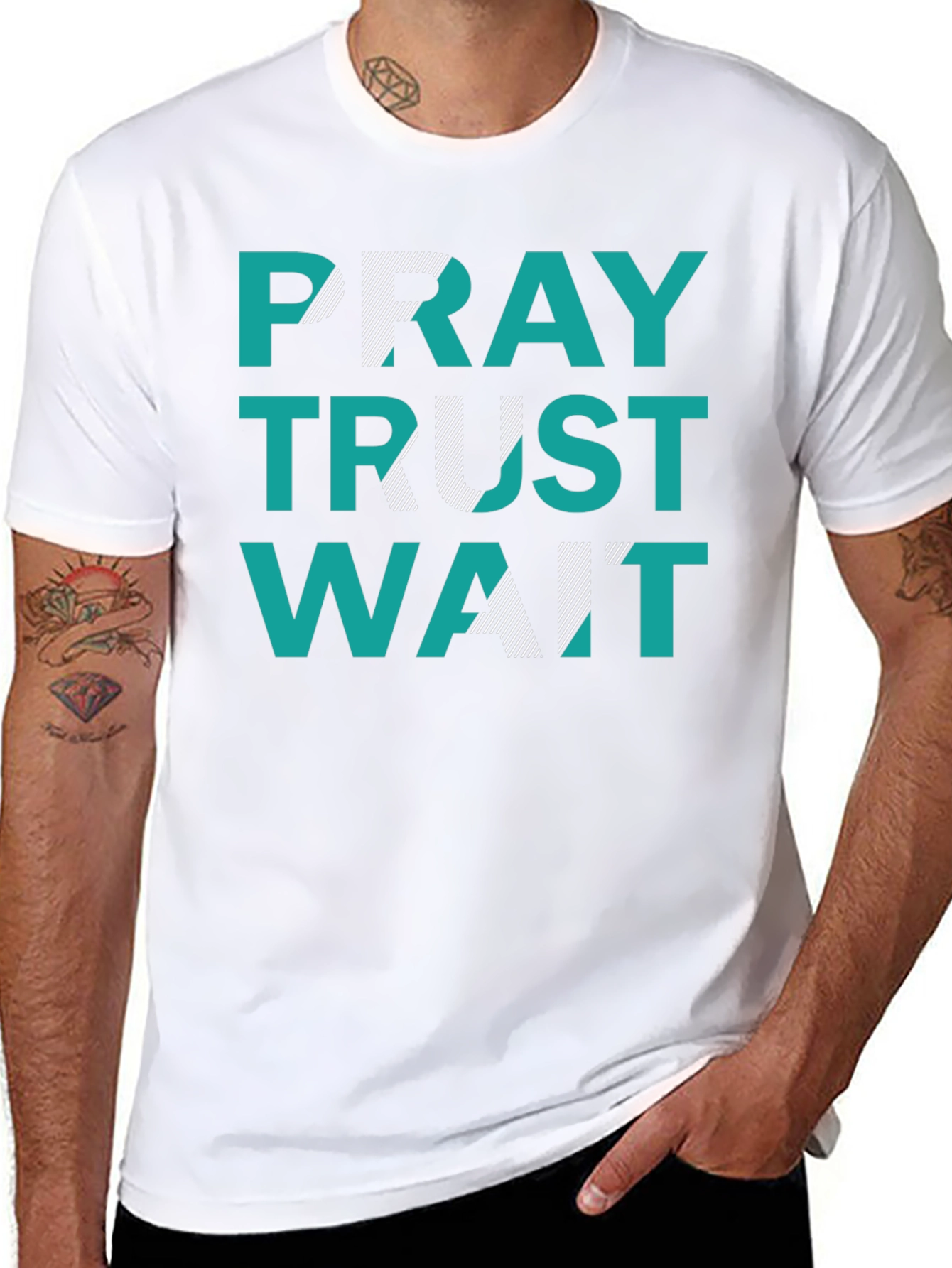 Pray Trust Wait Graphic T-Shirt