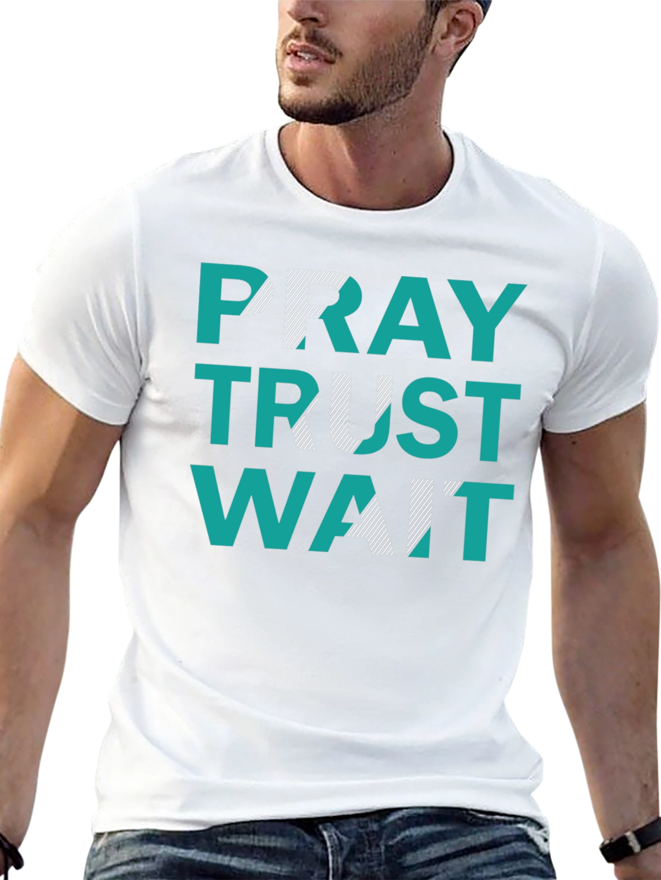 Pray Trust Wait Graphic T-Shirt