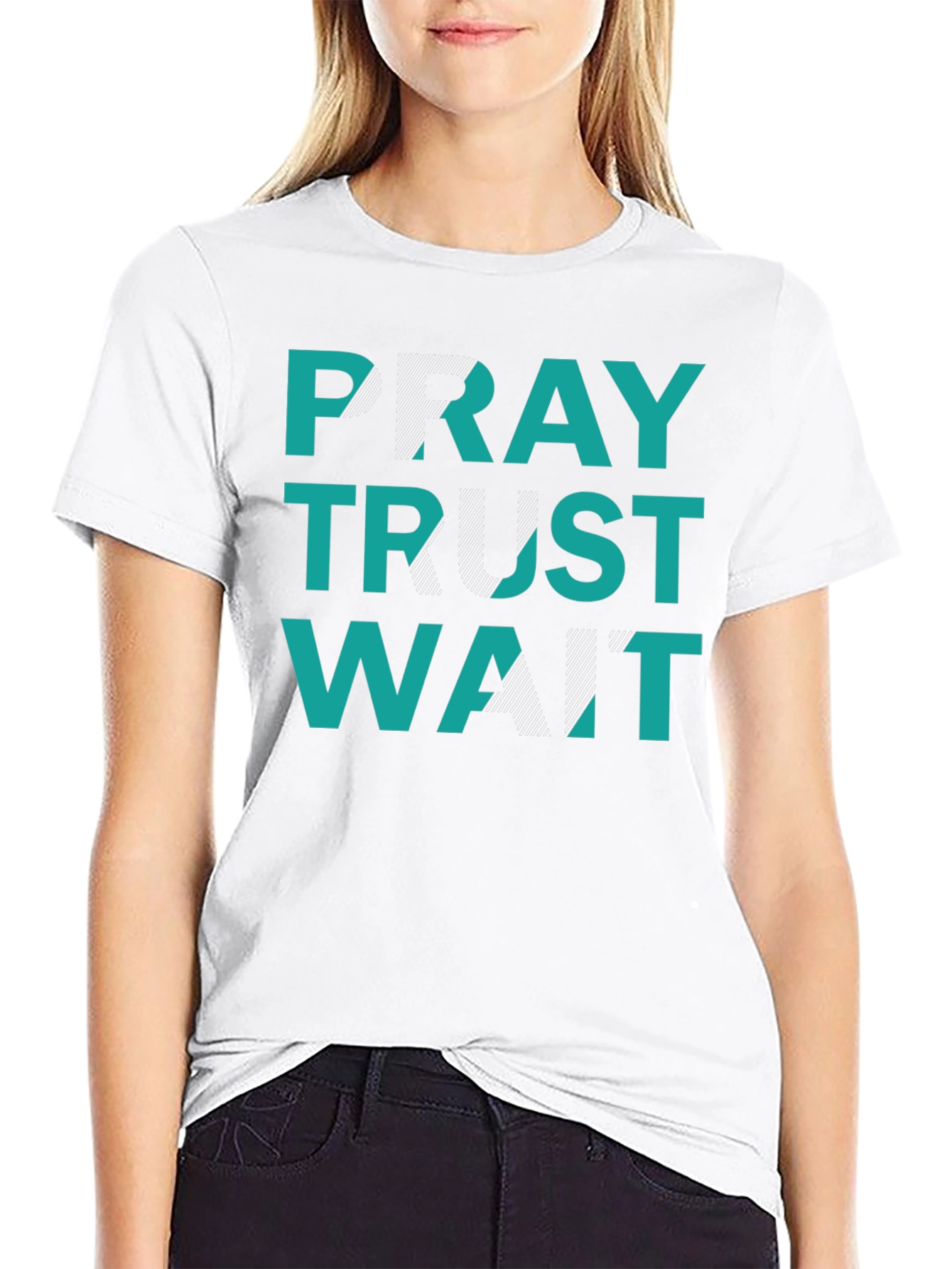 Pray Trust Wait Graphic T-Shirt