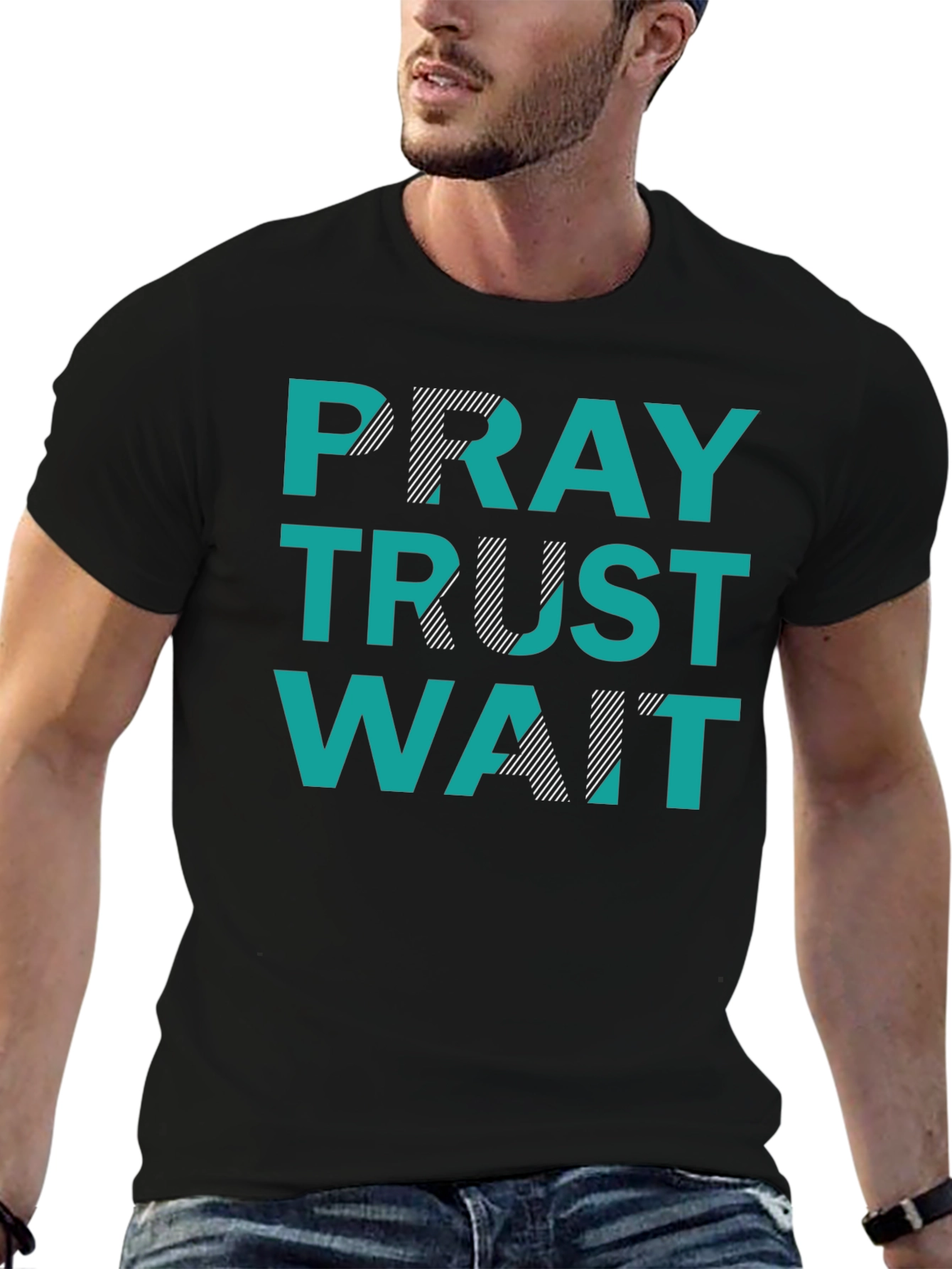 Pray Trust Wait Graphic T-Shirt