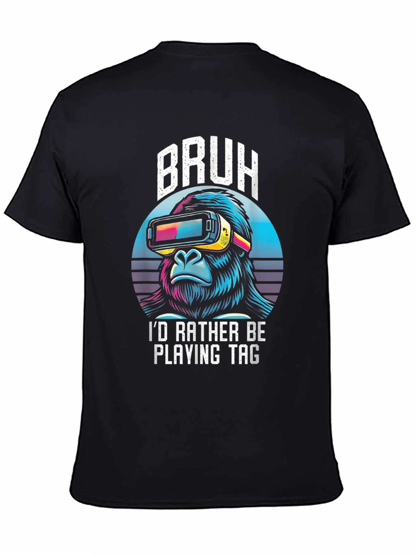 VR Gorilla Mens Black T-Shirt